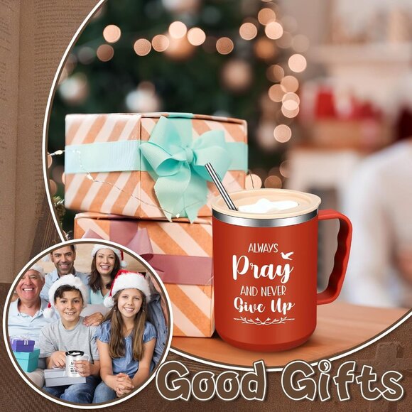 Christian Coffee Mugs Set Insulated 17 oz Bible Verse Religious Gifts - Picture 6 of 7